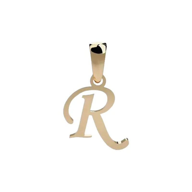 Dije Inicial Letra R Oro 14 K..