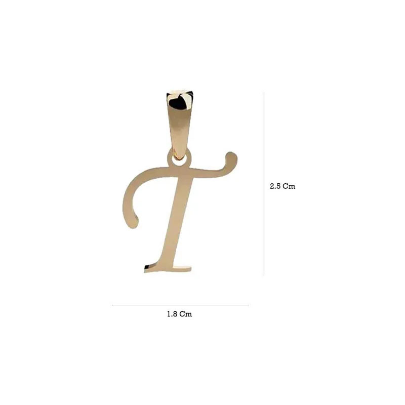 Dije Inicial Letra T Oro 14 K.