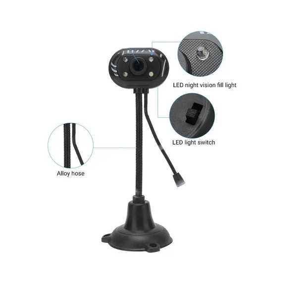 Webcam  Cámara Web HD Digital alámbrica para PC o laptop por USB