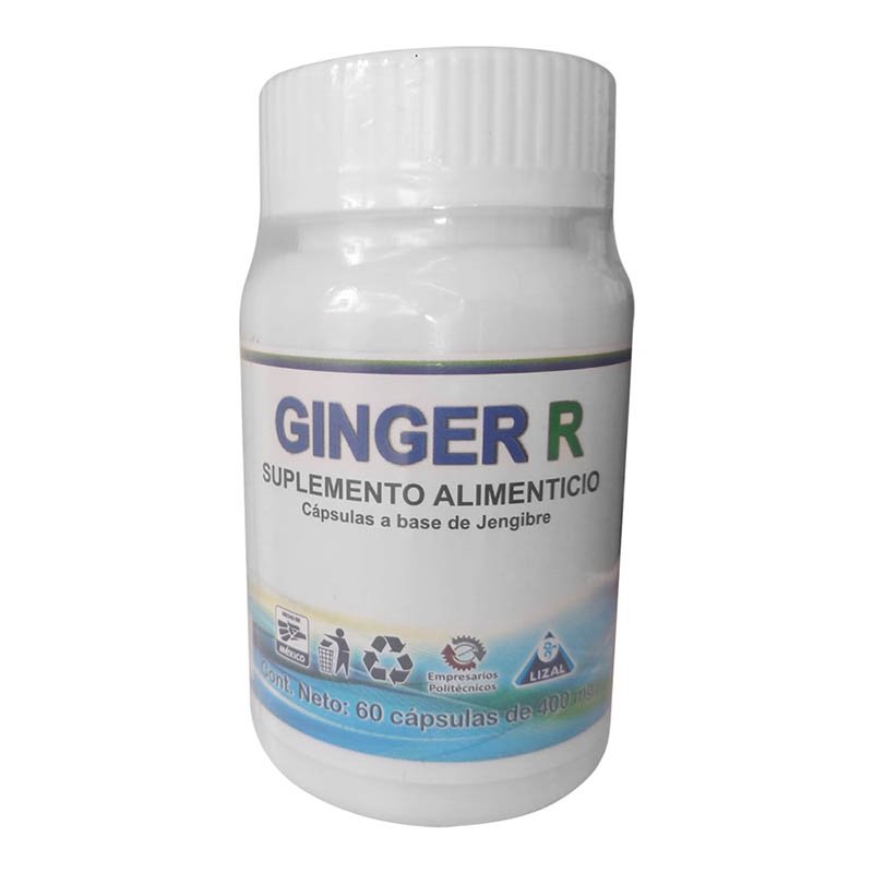 Ginger R Suplemento Alimenticio Raiz de Jengibre 60 Capsulas