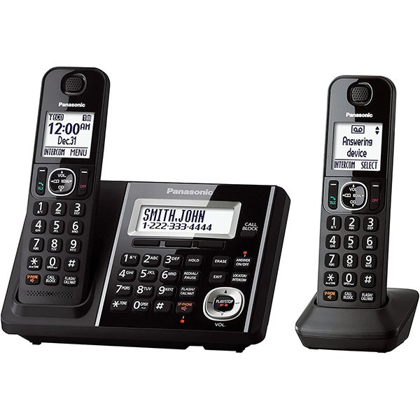 Teléfono inalámbrico Panasonic KX-TGF342CB Monitor de bebé 2 auriculares Reacondicionado