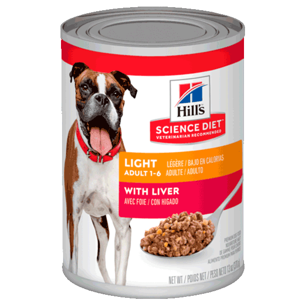 Hills Science Diet Alimento Húmedo para Perro Adulto Light Lata 0.37 Kg