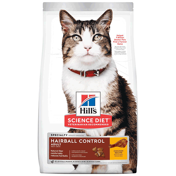 Hills Science diet Alimento para Gato Adulto Control de Bolas de Pelo 1.6 Kg