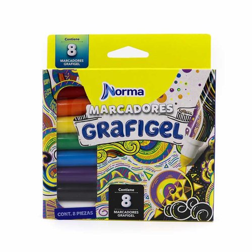 Plumones Lettering Norma Grafigel 8 Colores