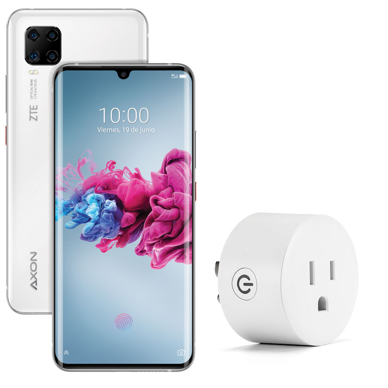 Celular ZTE LTE BLADE AXON 11 Color BLANCO Telcel y Y LLÉVATE UNOS AUDIFONOS S9 BLUETOOTH  + ENCHUFE INTELIGENTE 