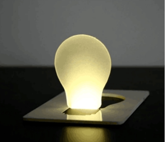 TARJETA LED LUMINOSA ( PAQ DE 4 ) FORMA DE FOCO