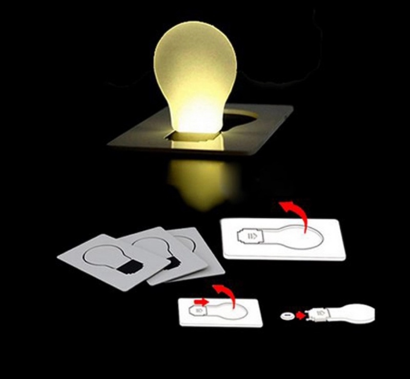 TARJETA LED LUMINOSA ( PAQ DE 4 ) FORMA DE FOCO