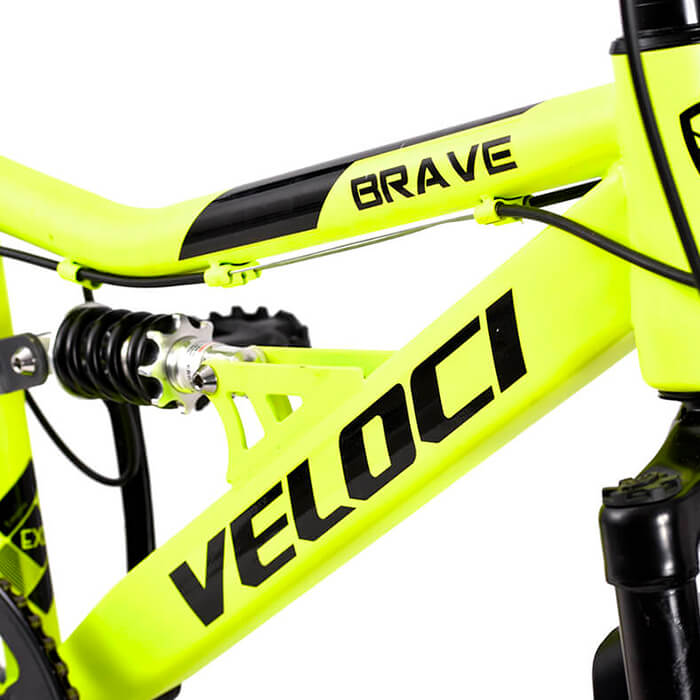 Bicicleta Veloci Brave R20, Amarillo-Negro