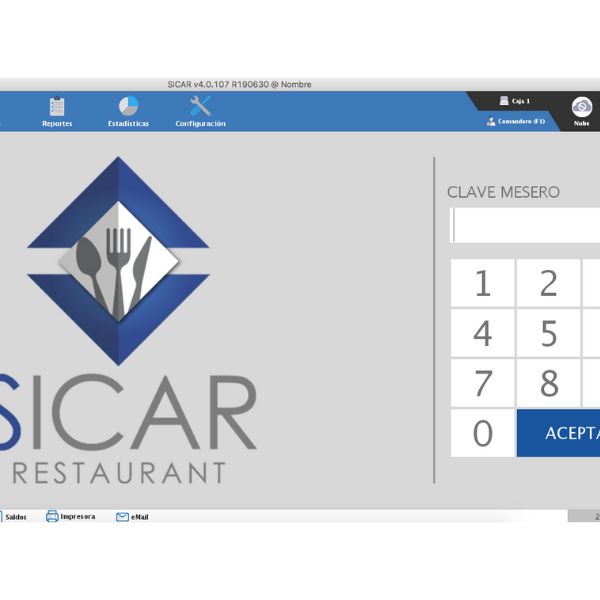 PUNTO DE VENTA | LICENCIA PARA RESTAURANTE | SOFTWARE | TIPO SERVIDOR |SICAR®	