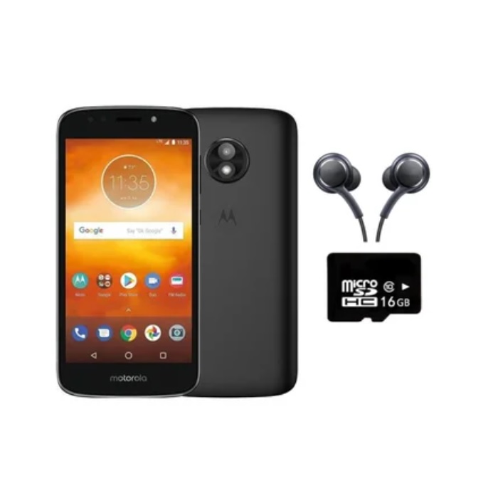 Celular Motorola Moto E5 5.7" 2GB RAM +16GB + MicroSD 16GB Y Audifonos - Negro