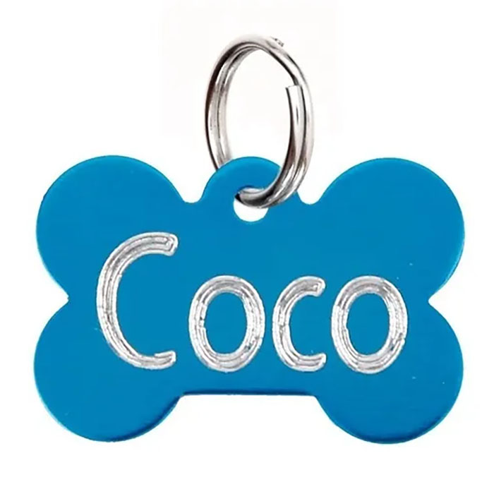 Placa de Identificación para Mascota Personalizada Grabada Id Perro Gato