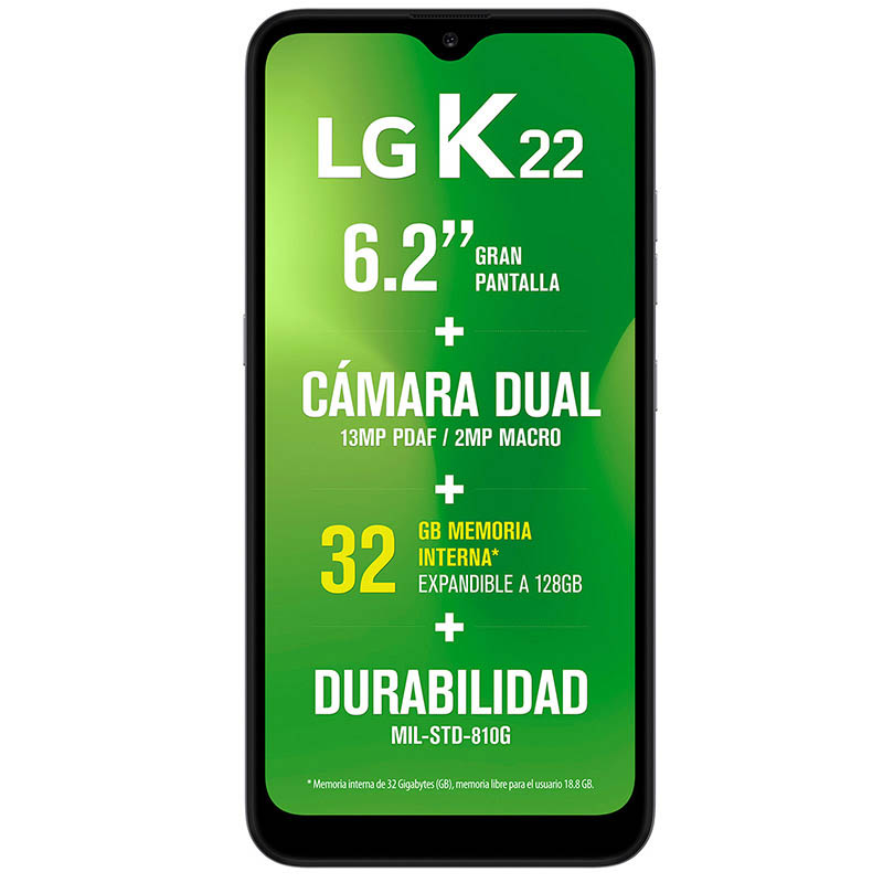 Celular LG LTE LM-K200HM K22 Color GRIS Telcel