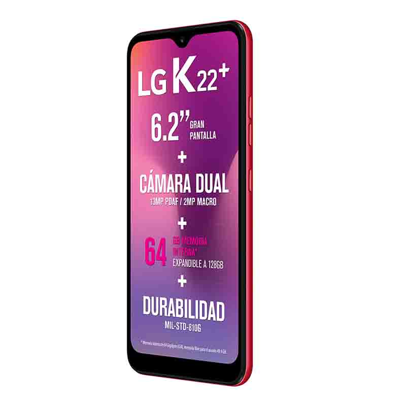 Celular LG LTE LM-K200HA K22+ Color ROJO Telcel