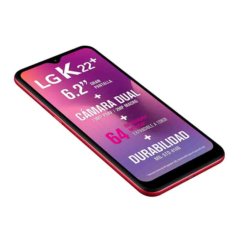 Celular LG LTE LM-K200HA K22+ Color ROJO Telcel