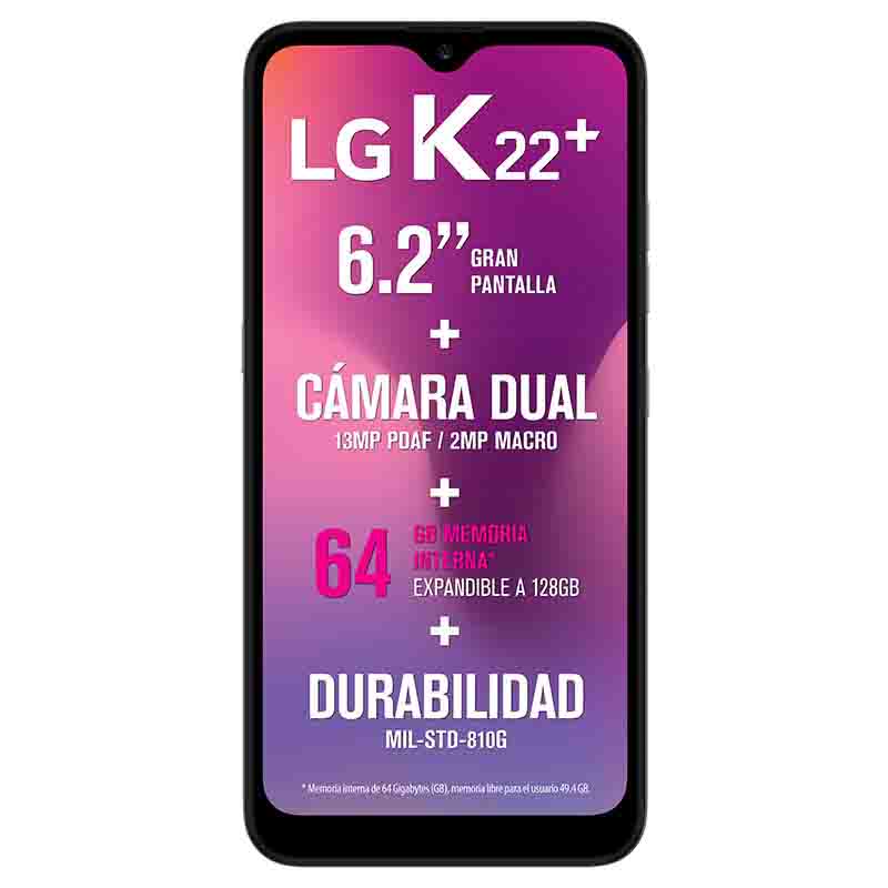 Celular LG LTE LM-K200HA K22+ Color GRIS Telcel