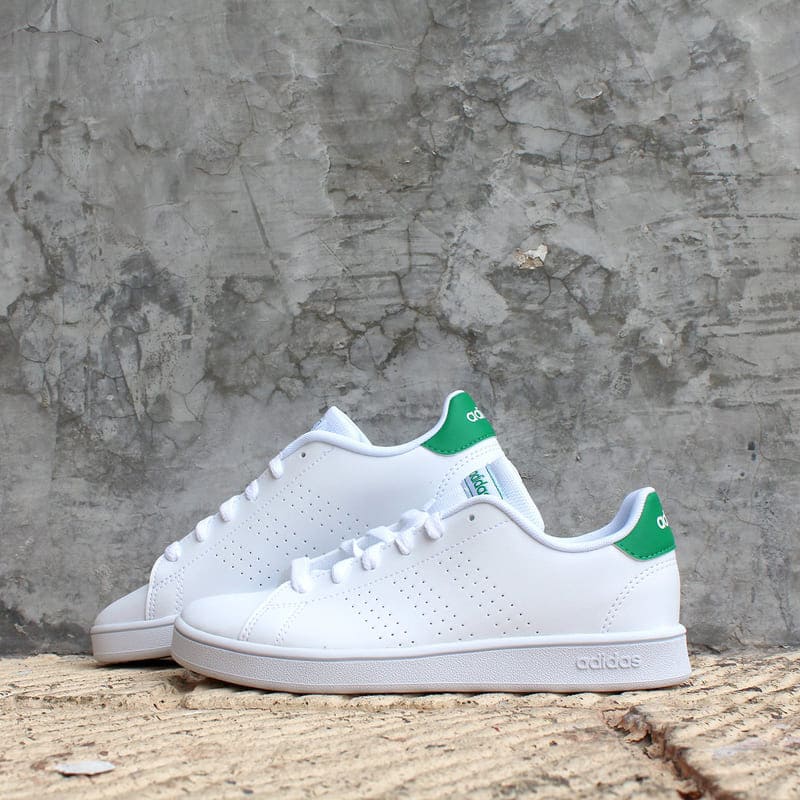 TENIS ADIDAS ADVANTAGE K BLANCO/VERDE - EF0213