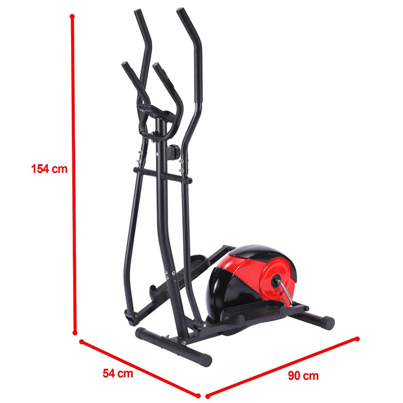 Bicicleta  Escaladora Eliptica Resistencia Magntica  Pantalla LCD Fitness Centurfit Roja