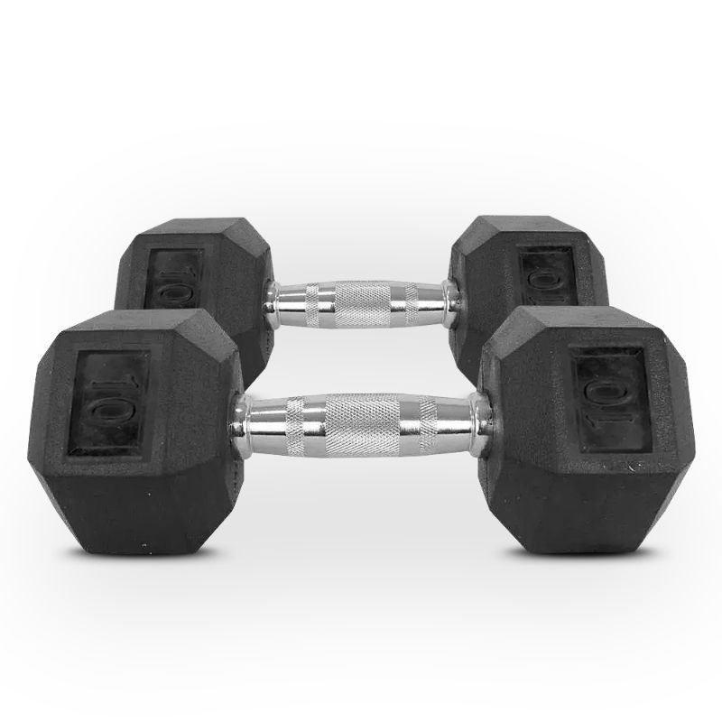 Kit Par De Mancuernas Pesas Hexagonales 10 Lb 5 Kg Alta Calidad Ideal Gimnasio en Casa