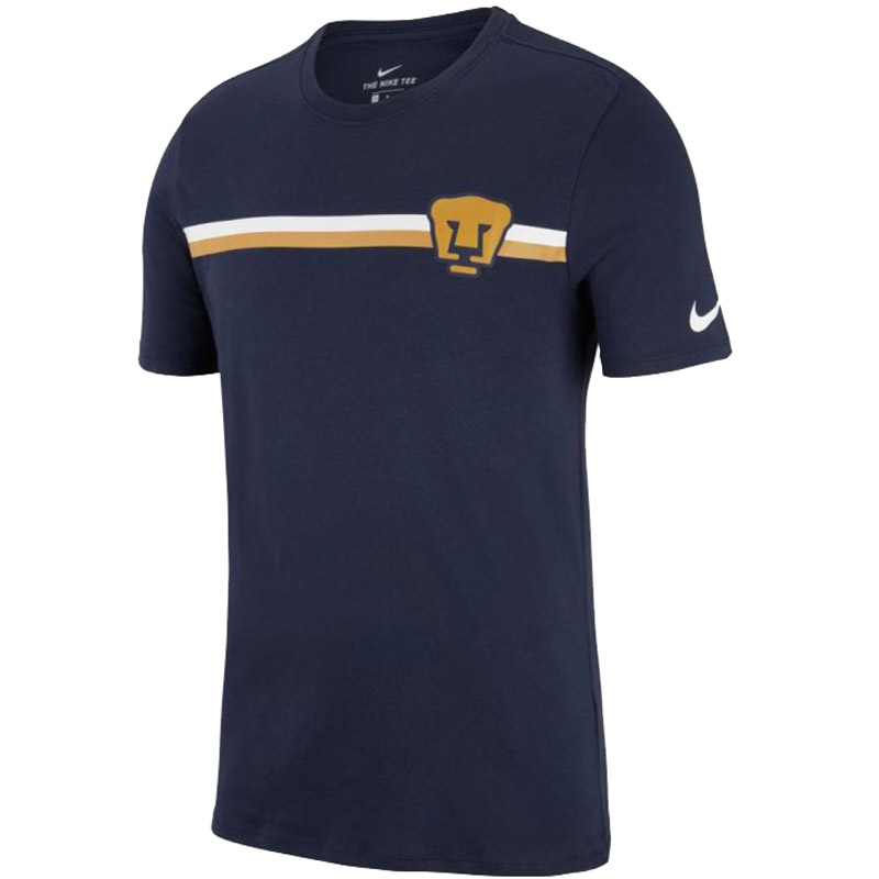 PLAYERA NIKE PUMAS UNAM ALGODON FRANJA HORIZONTAL