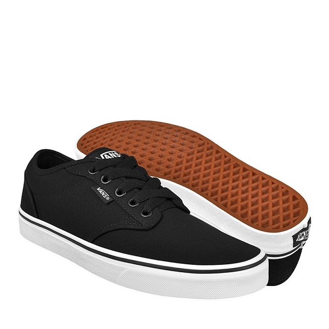 Tenis Vans Atwood Canvas Black/White Caballero Original VN000TUY187