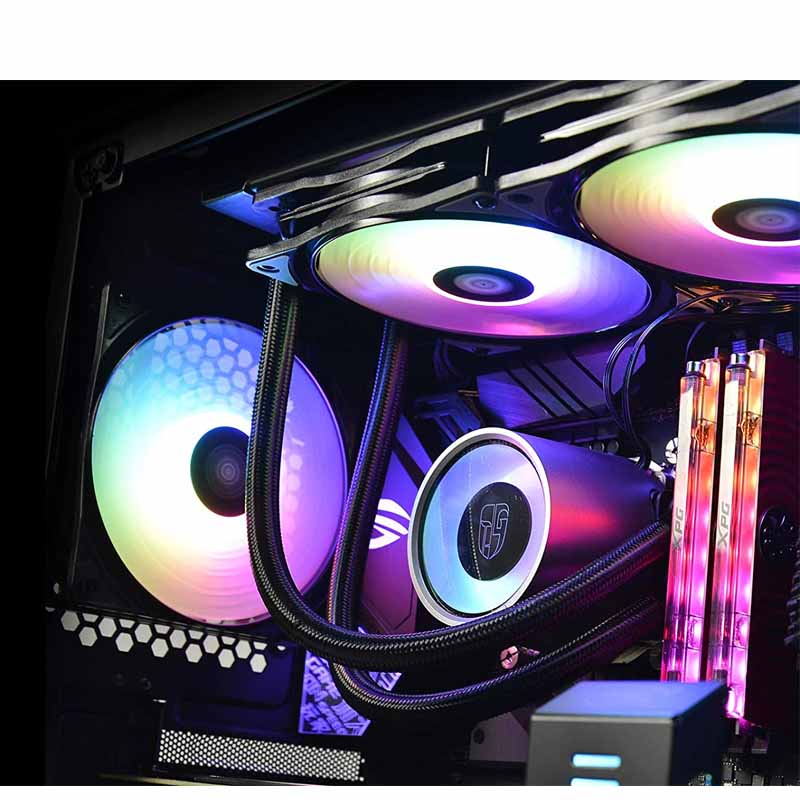 SISTEMA DE ENFRIAMIENTO DEEPCOOL CASTLE 240 RGB V2 NEGRO LGA1200 TRX4 DP-GS-H12L-CSL240RGB