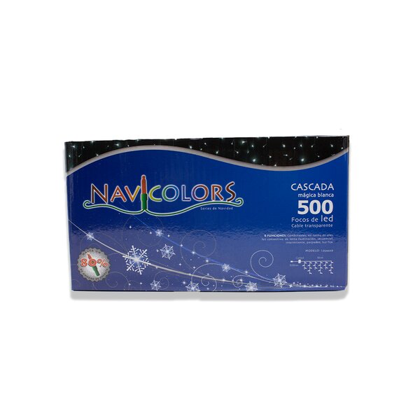 Serie Tipo Cascada Luz Blanca 500 Led 8 Funciones 9 Metros