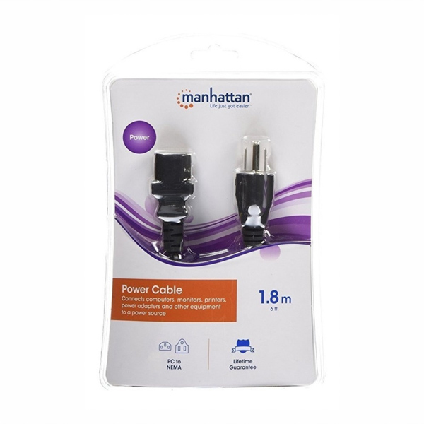 Cable de Corriente Cpu mon-pared Manhattan 1.8metro Bolsa 300179