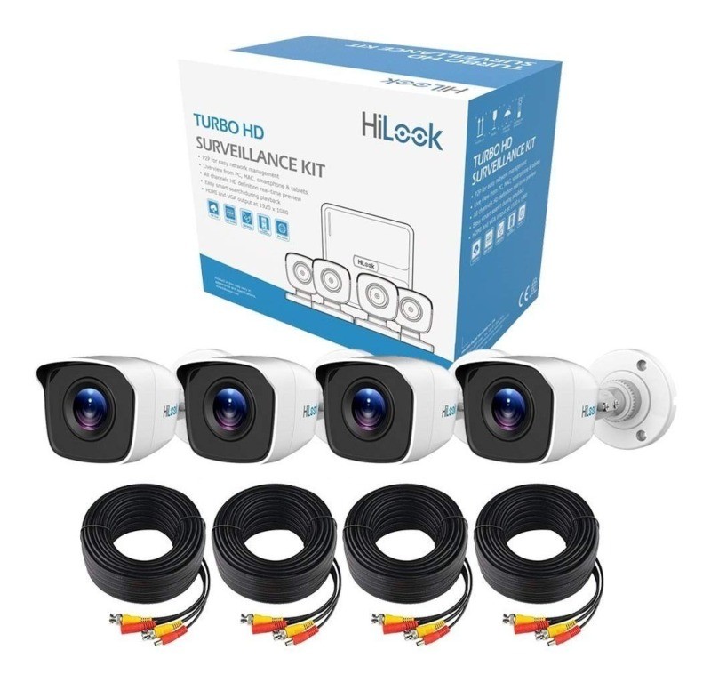 Kit De  Video Vigilancia Turbo Hd 720p Hilook Policarbonato  KIT7204BP