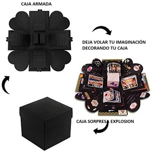 Caja Explosion Para Regalo Sorpresa Con Forma de Cubo
