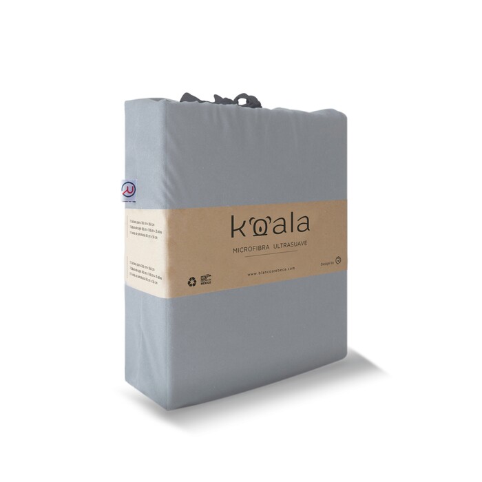 Juego de Sábanas Microfibra Koala - King Size - Gris Claro