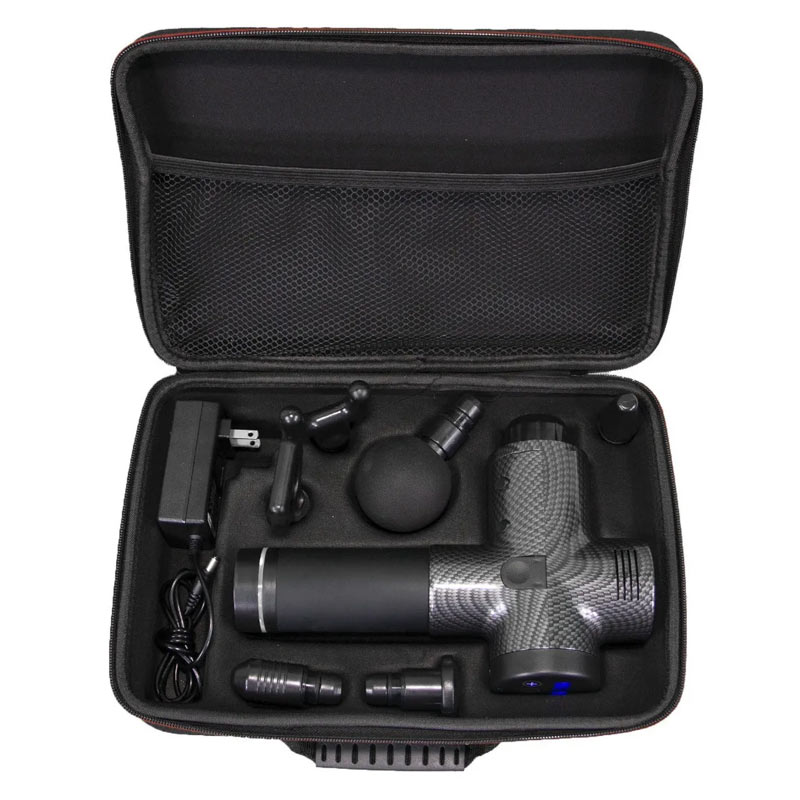 Pistola Masaje Muscular Electrica Recargable 6 Cabezales 20 Velocidades Rehabilitacion