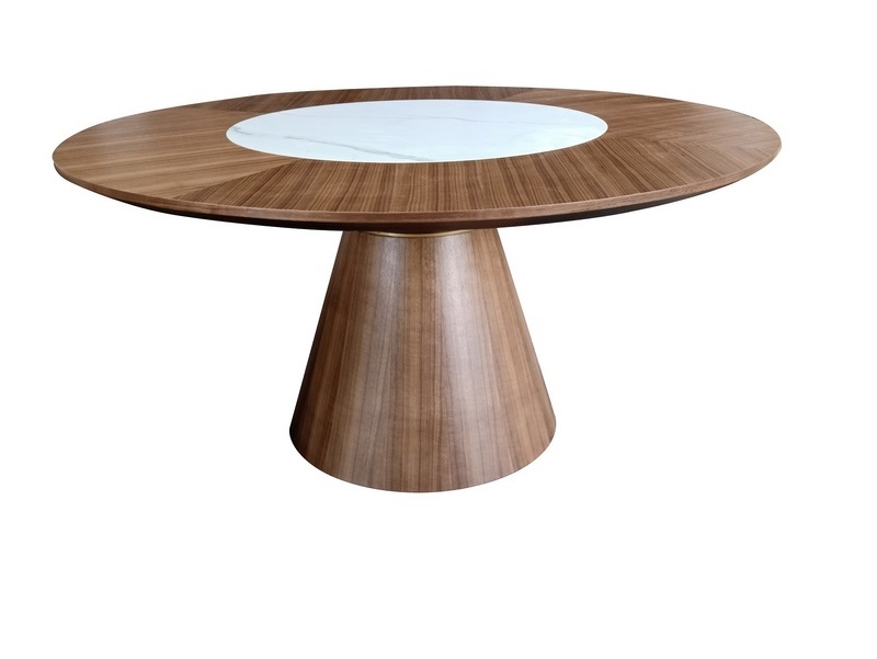 Mesa de Comedor Redondo Masha Nogal - Kessa