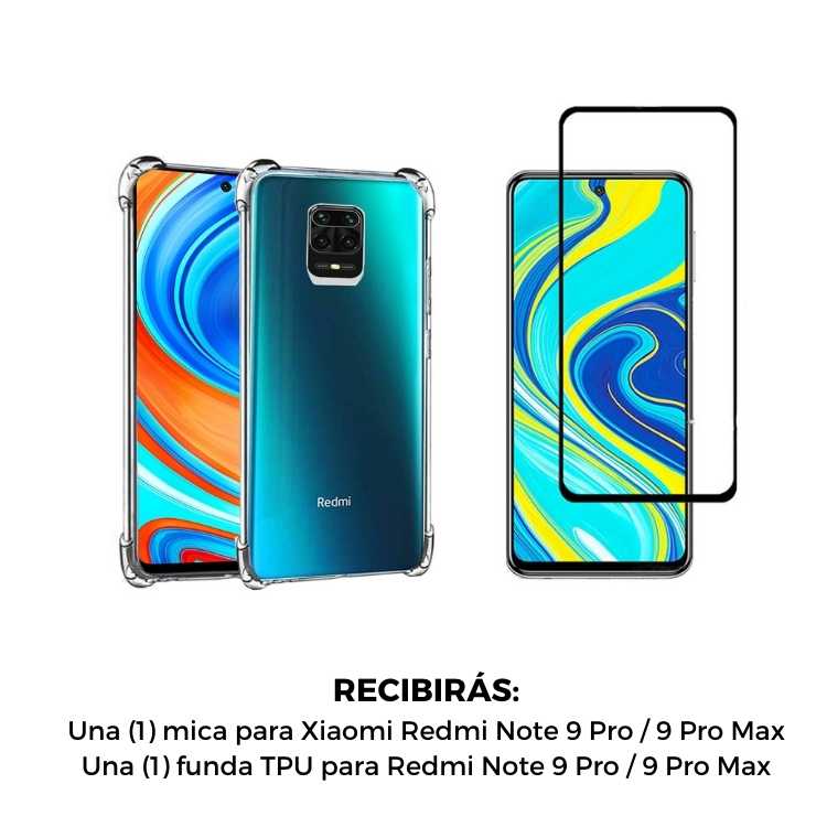 Mica + Funda Xiaomi Redmi Note 9 Pro o Note 9S