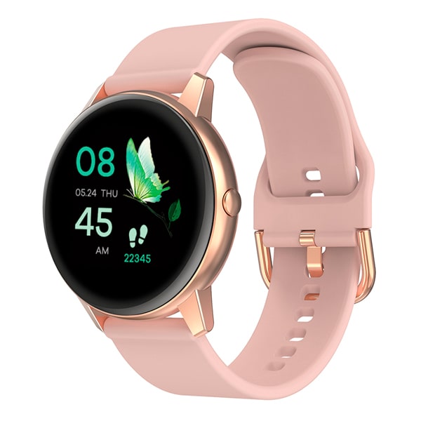 Reloj inteligente sumergible con pantalla tactil y monitor de estres Sw6 - Zeta - Rosa