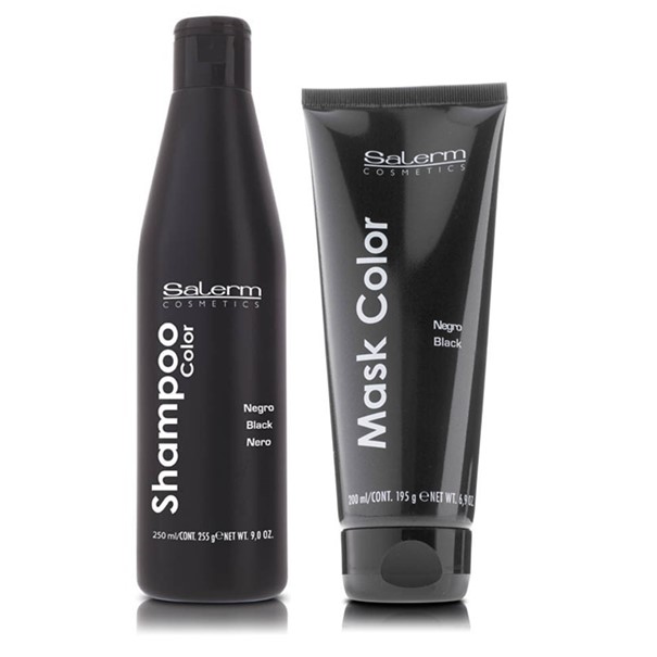 Shampoo Y Mascarilla Cabello Negro Natural o Teñido/matizador Salerm