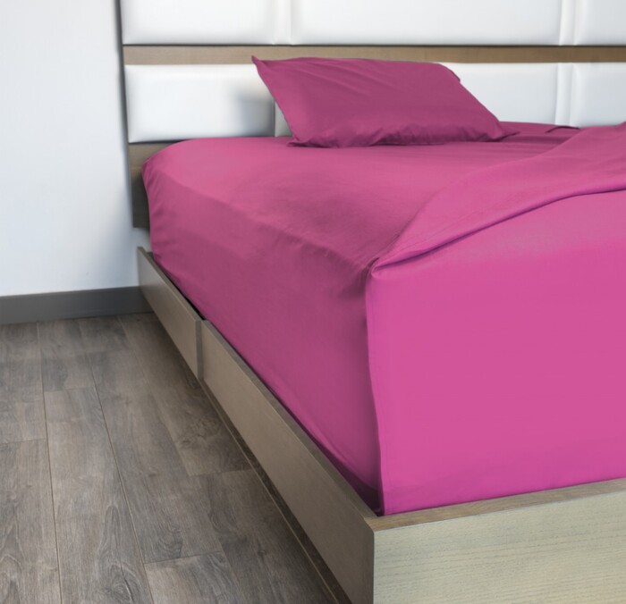Juego de Sábanas Básica Algodón Percal 200 - Matrimonial - Fucsia