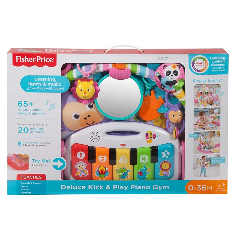 Gimnasio Fisher - Price Deluxe Kick & Play Piano Gym Pink