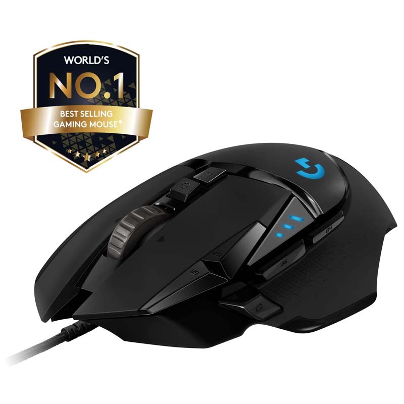 MOUSE LOGITECH G502 HERO GAMING NEGRO USB 16000 DPI 910-005550