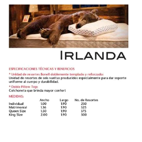 Colchon Spring Air king size  Doble Colchoneta Irlanda