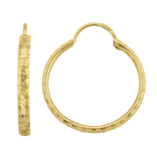 Arracadas Diamantado Equis 2.2 Cm Oro 10 K 