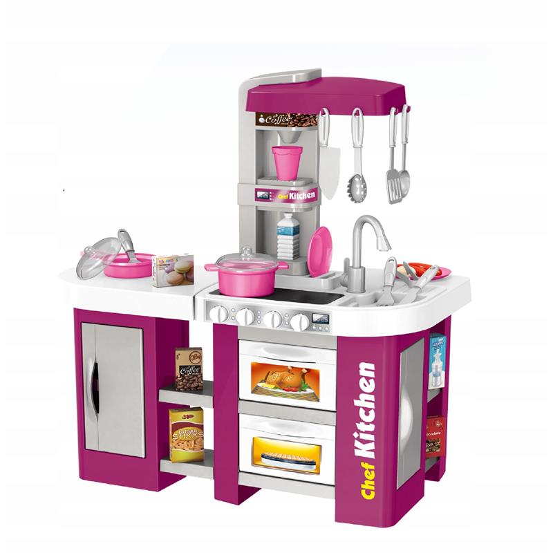 Cocina Con Agua Luz Y Sonido 53 Pzs Altura 72.53 Cm Fucsia