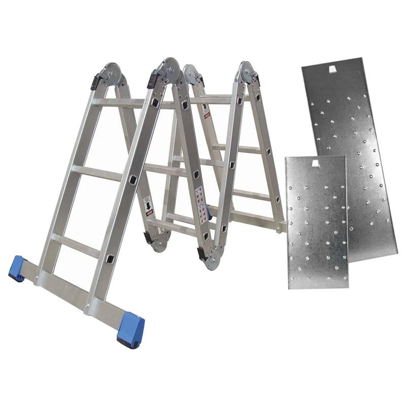 Escalera Multiposiciones Aluminio 12 Pel  C/Charola 706756