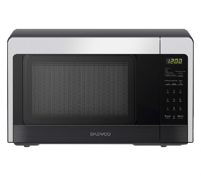 Horno de Microondas Daewoo KOR-665 0.7 Pies Cocción CRS-Gris con Negro