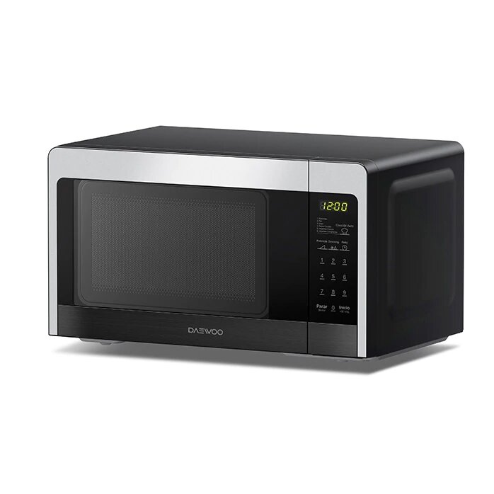 Horno de Microondas Daewoo KOR-665 0.7 Pies Cocción CRS-Gris con Negro