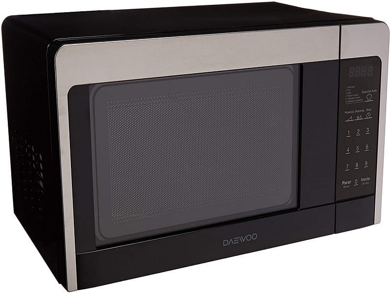 Horno de Microondas Daewoo KOR-665 0.7 Pies Cocción CRS-Gris con Negro
