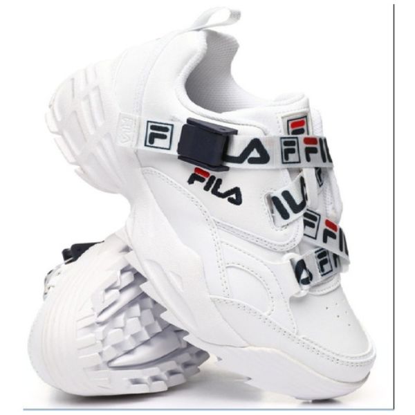 fila fast charge trainer with logo straps in white