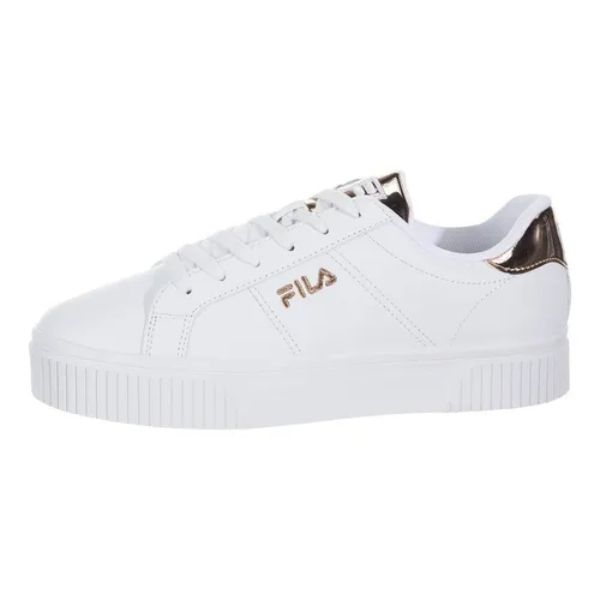 Tenis fila blancos con cheap letras doradas