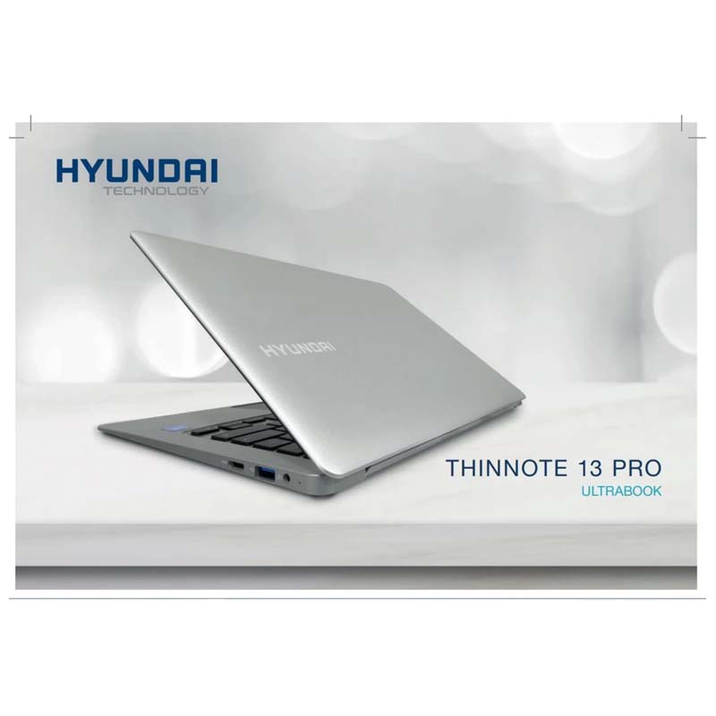 LAPTOP HYUNDAI THINNOTE 13 PRO I5 8250U 1.6GHZ SODDR4 8GB SSD256GB 13" PLATA W10H 