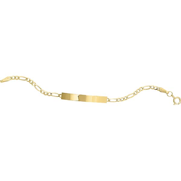 Esclava Infantil Tejido 3 X 1 Oro 10 K 