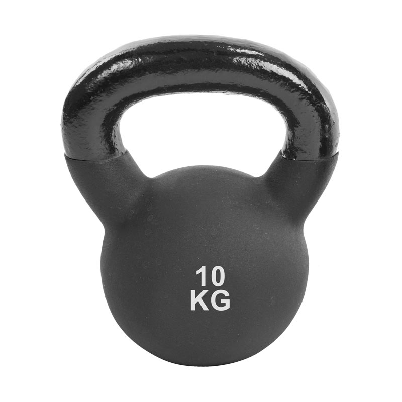 PESA RUSA DE 10 KILOS NEGRA ACERO FORRADA DE NEOPRENO IRON MUSCLE